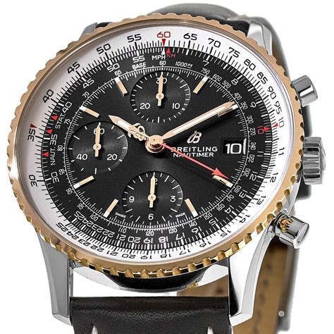 chrono watch luxury gold black breitling|breitling automatic chronograph watch.